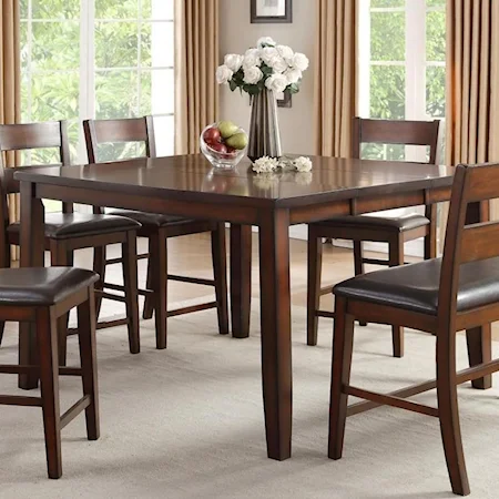 Transitional Counter Height Dining Table with Leaf